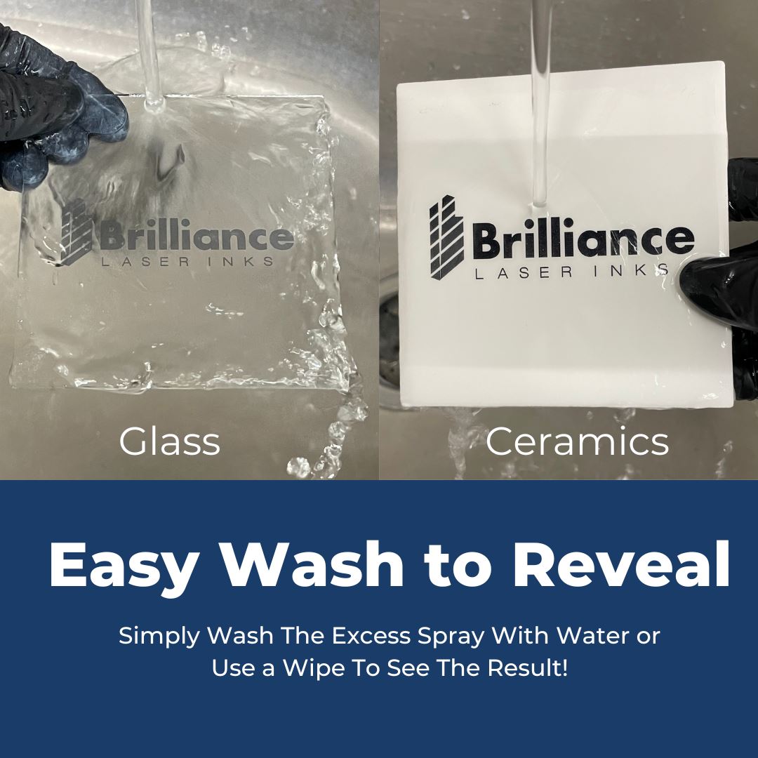 Ceramic and Glass Black Marking Spray - 2oz Aerosol Aerosol Brilliance Laser Inks