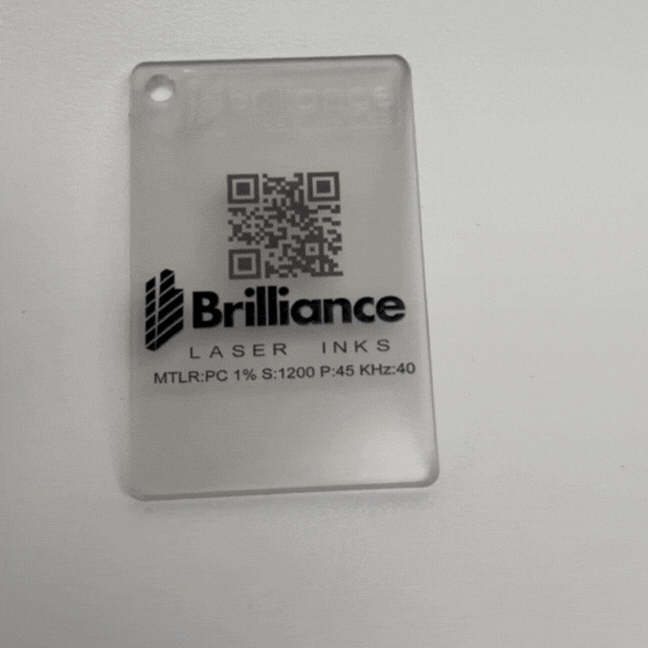 Lazact Clear - Laser Activated Additive for Transparent Polycarbonate (PC) Molded Parts, Reveals Black Permanent Marking - 1 KG - Prints Black Plastics Brilliance Laser Inks, LLC