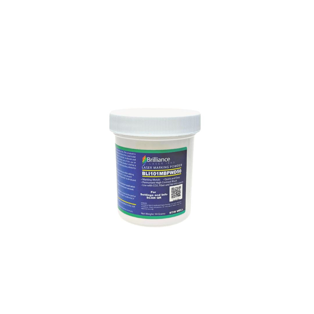 Black Metal Concentrated Laser Marking Powder Powder Brilliance Laser Inks, LLC 50 Grams