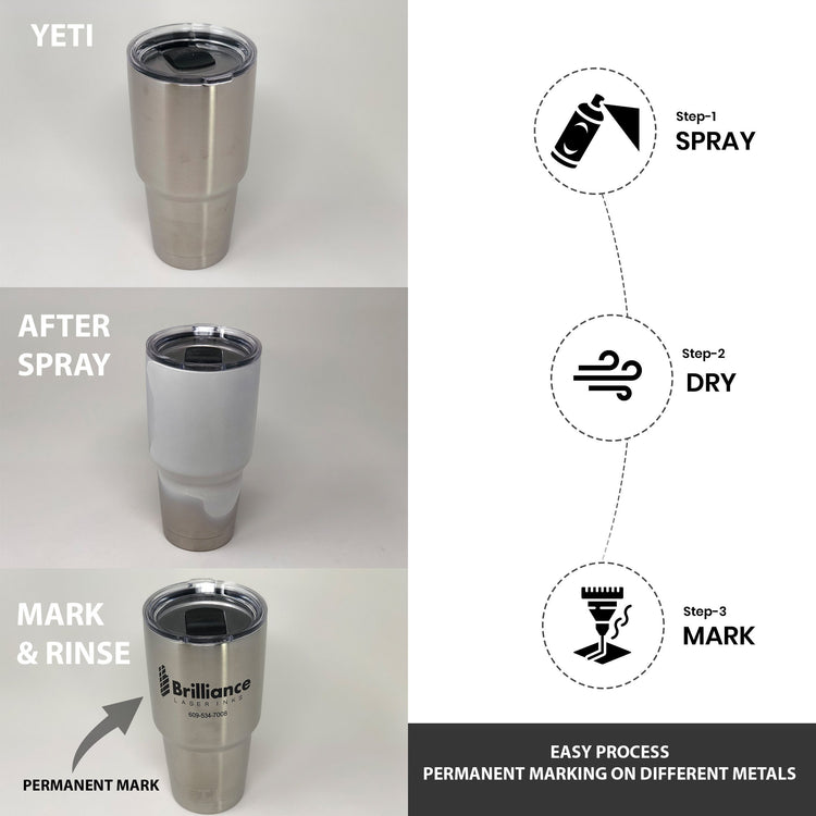 Black Metal Laser Spray Can - 2oz Aerosol Aerosol Brilliance Laser Inks, LLC