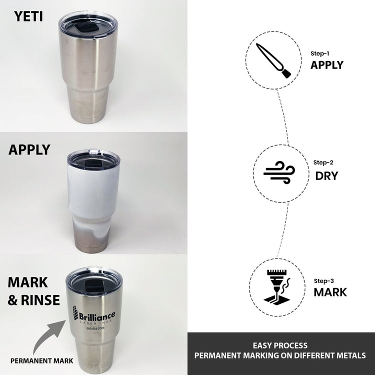 Black Metal Liquid Ready - Laser Marking Powder Liquid Ready Brilliance Laser Inks, LLC