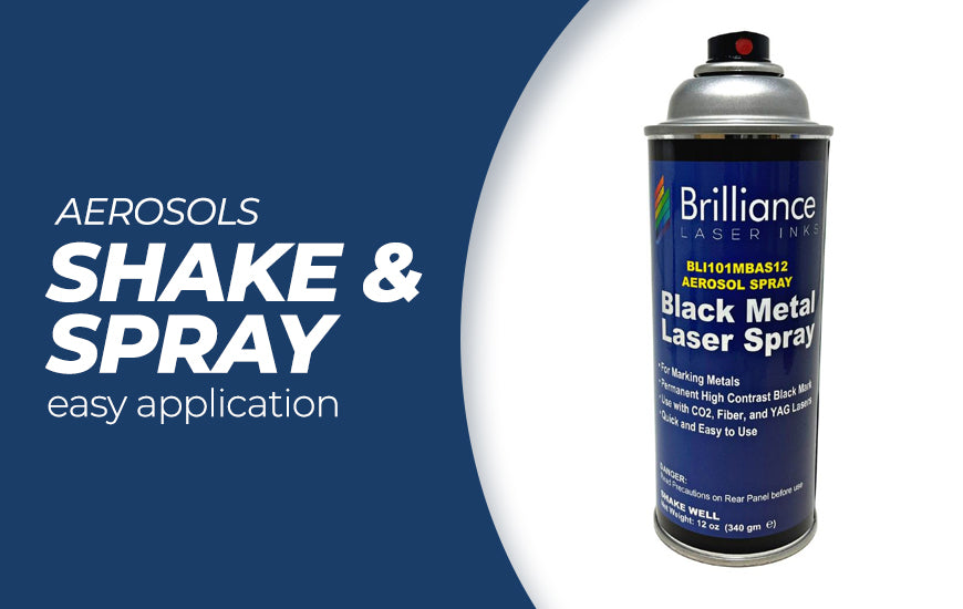 Brilliance Laser Inks - Black Metal Laser Marking Spray - 2oz Aerosol -  BLI101