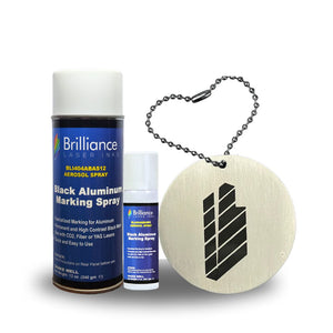 Black Aluminum Laser Marking Spray - 12oz and 2oz Bundle Brilliance Laser Inks