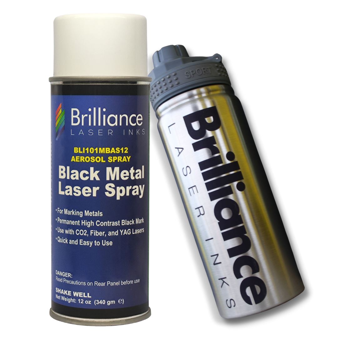 Black Metal Laser Spray Can - 12oz Aerosol Aerosol Brilliance Laser Inks, LLC Buy 1 for $48.95 