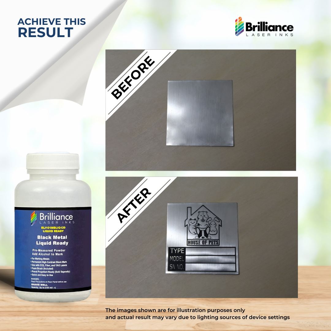 Black Metal Liquid Ready - Laser Marking Powder