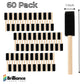Brilliance Laser Inks 1-Inch Foam Paint Brushes, Wooden Handles, 60 Count Brilliance Laser Inks 
