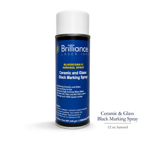 Ceramic and Glass Black Marking Spray - 12oz Aerosol Aerosol Brilliance Laser Inks 