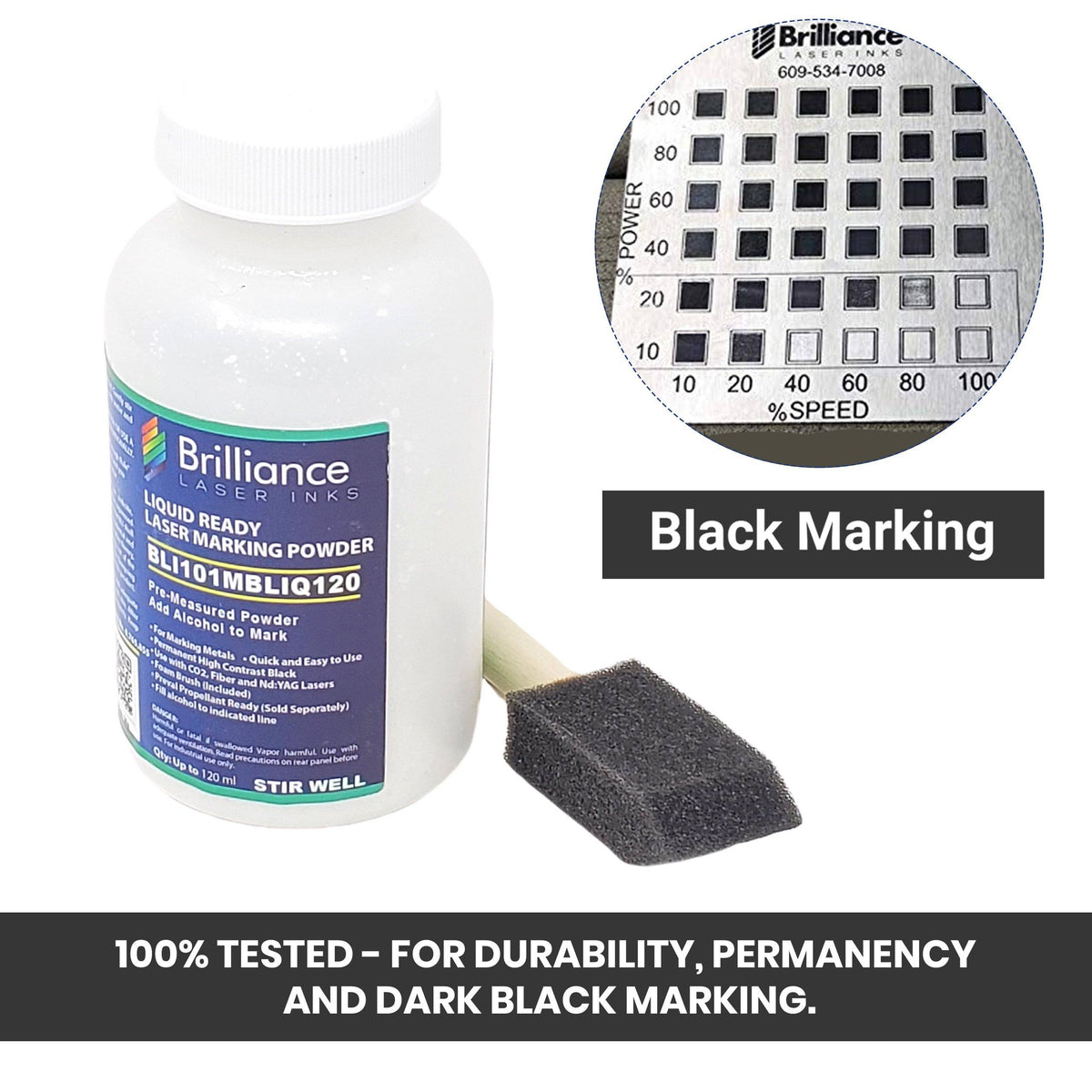 Machine Marking Powder Black Metal Liquid Ready - Laser Marking Powder – Brilliance Laser Inks