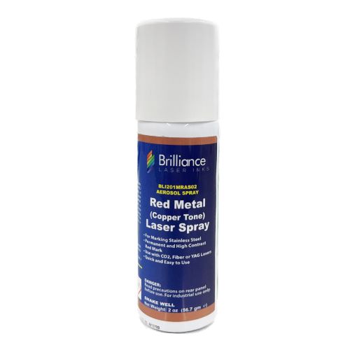 Red (Copper Tone) Stainless Steel Laser Spray Can - 2oz Aerosol Aerosol Brilliance Laser Inks, LLC Pack of 1 